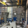 Montaje en nuestras instalaciones de 2 mezcladores cónicos de 10.000 litros útiles con sistema desterronador en la parte inferior.