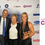 Sra. Rosa Maria Lleal Tost, una de las patronas de la fundación, la Sra. Rosa Maria Tost i la Srta. Andrea Ribé Lleal