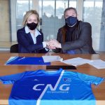 La consellera delegada de Lleal, Rosa Maria Lleal, i el president del CNG, Eduard Escandell